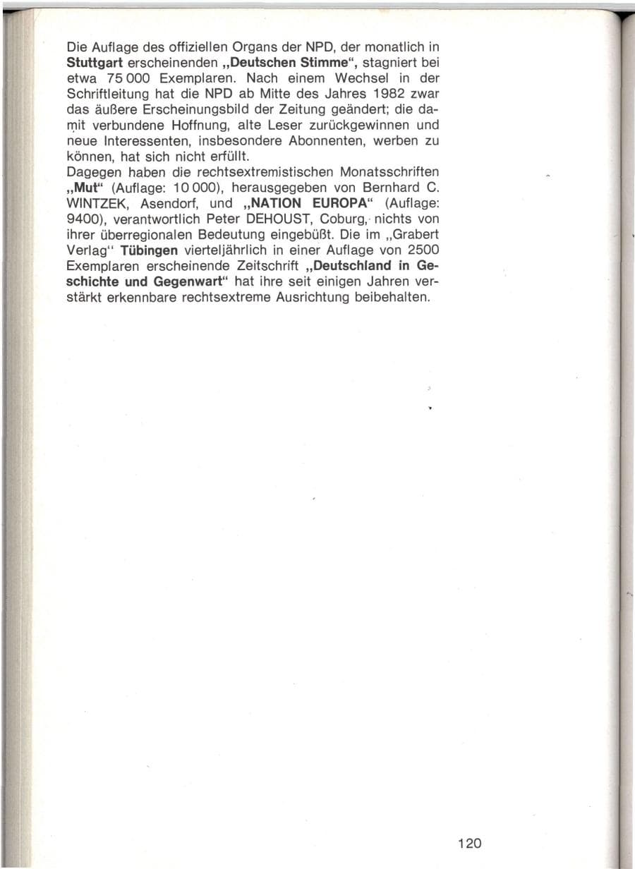 Seite 117 des Verfassungsschutzbericht 1982 Baden-Württemberg