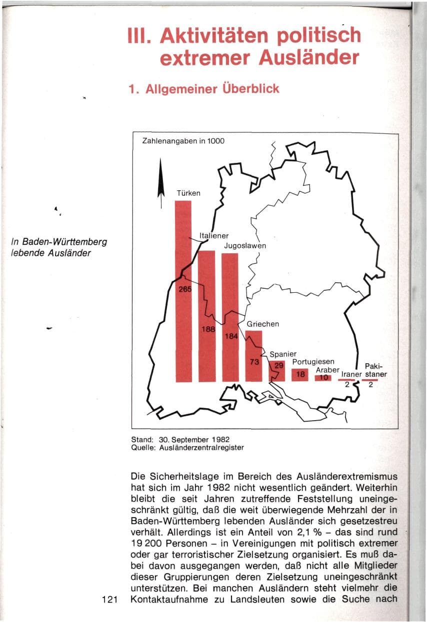 Seite 118 des Verfassungsschutzbericht 1982 Baden-Württemberg