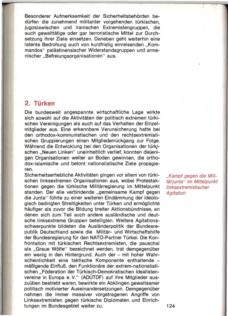 Seite 121 des Verfassungsschutzbericht 1982 Baden-Württemberg