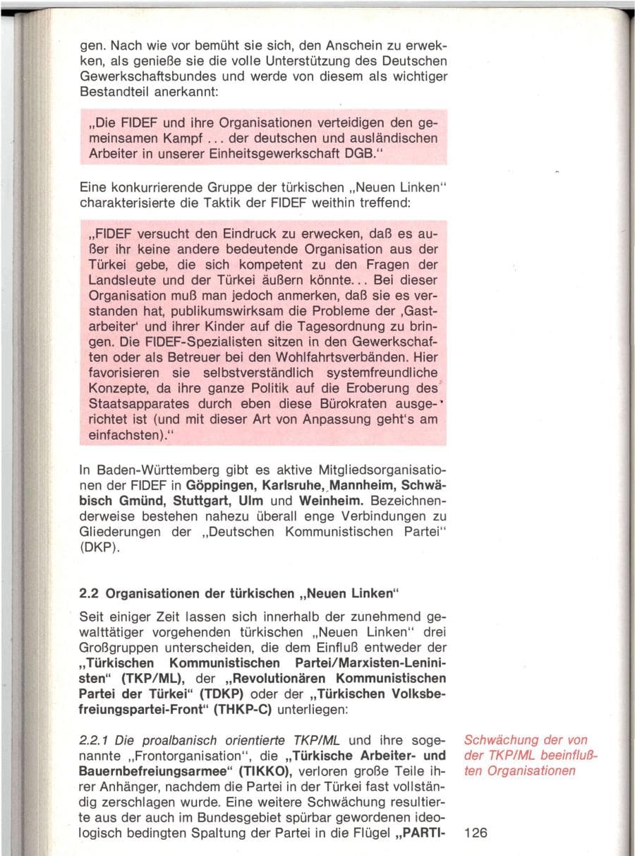 Seite 123 des Verfassungsschutzbericht 1982 Baden-Württemberg