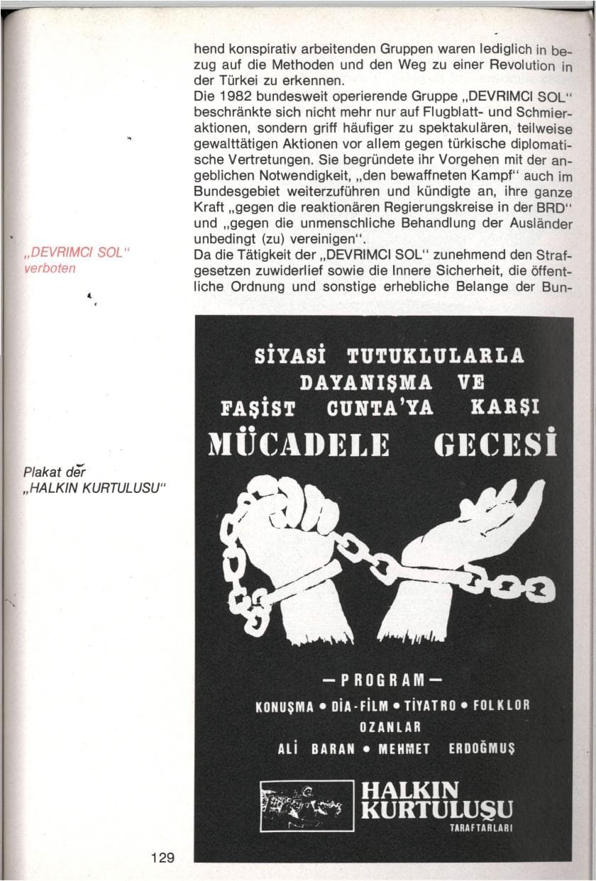 Seite 126 des Verfassungsschutzbericht 1982 Baden-Württemberg