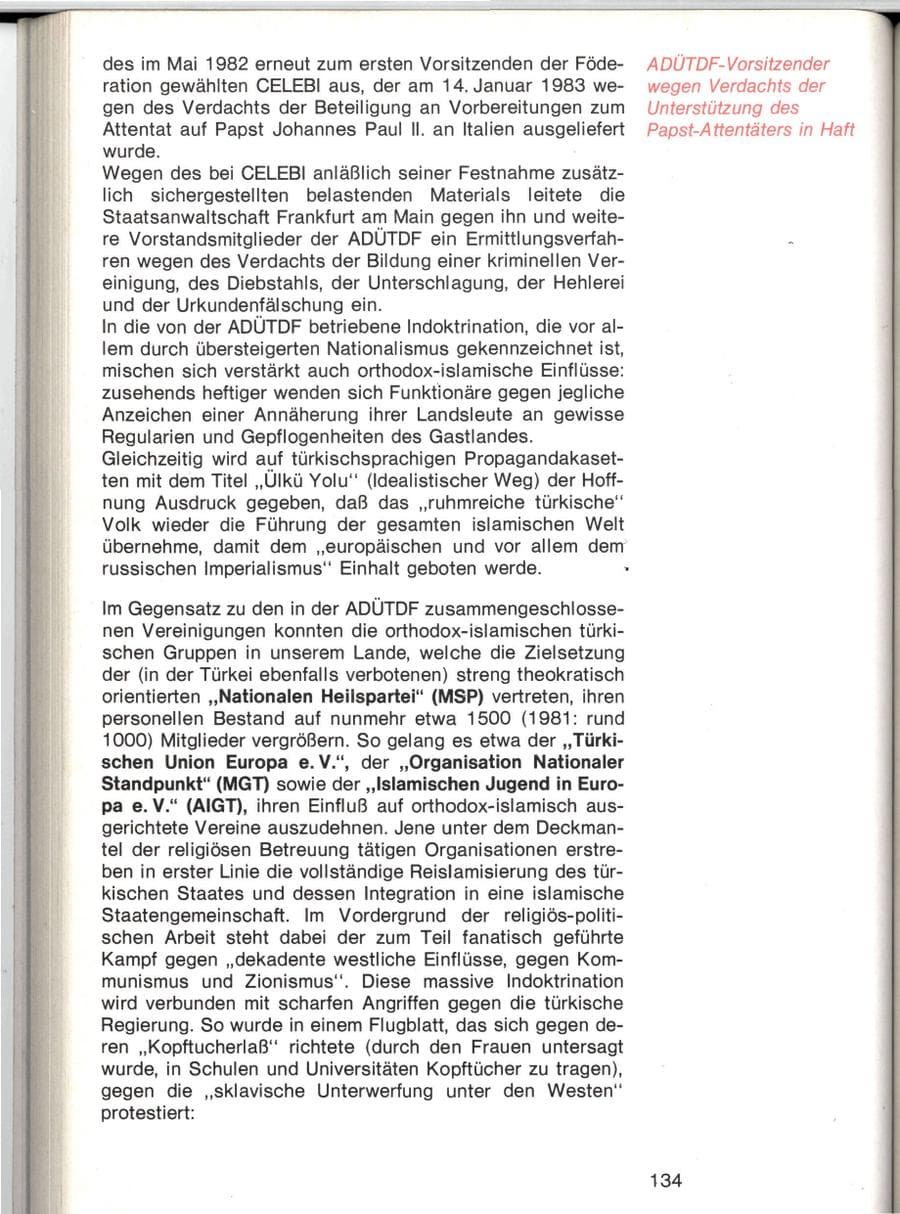 Seite 131 des Verfassungsschutzbericht 1982 Baden-Württemberg