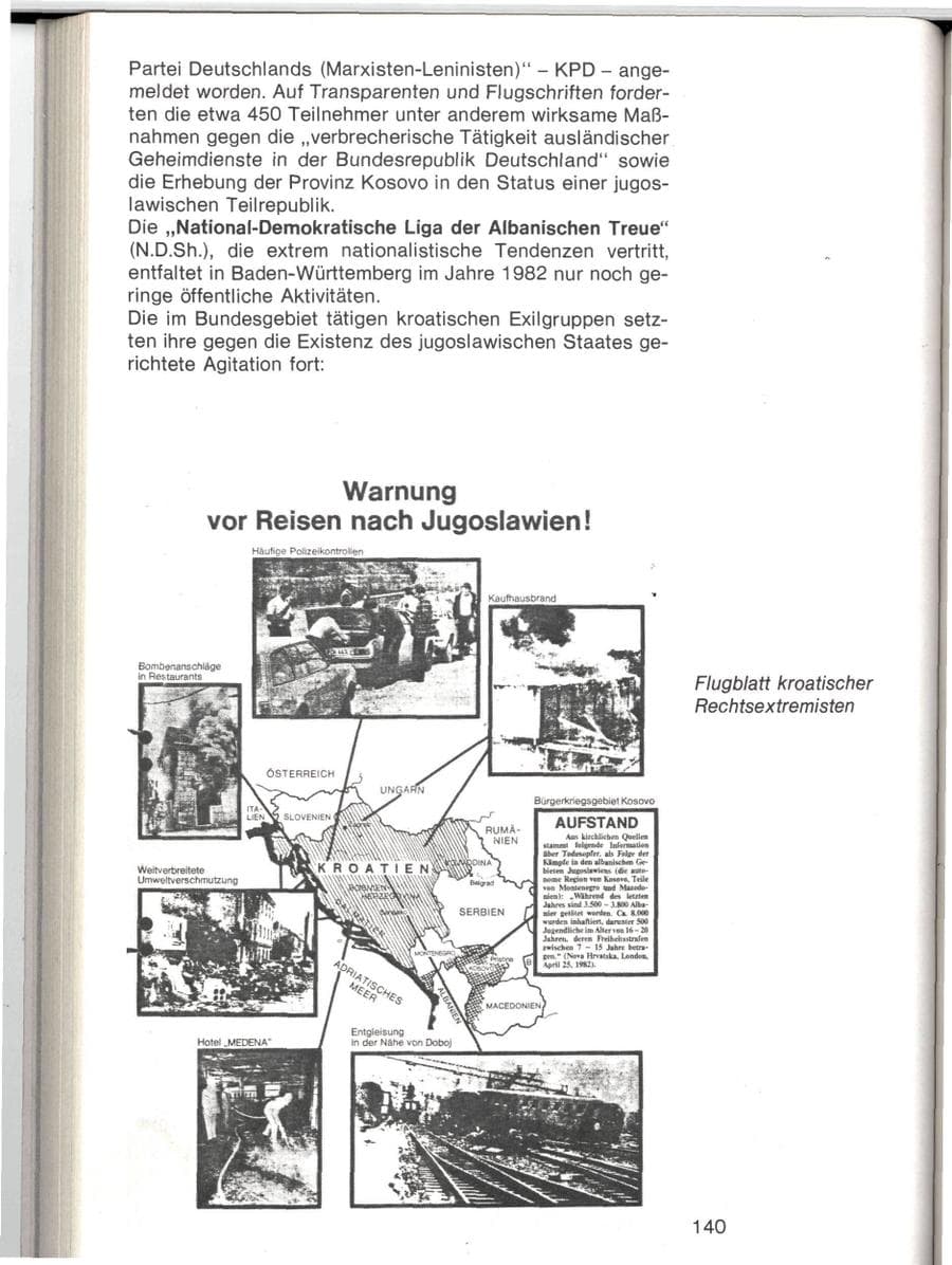 Seite 137 des Verfassungsschutzbericht 1982 Baden-Württemberg