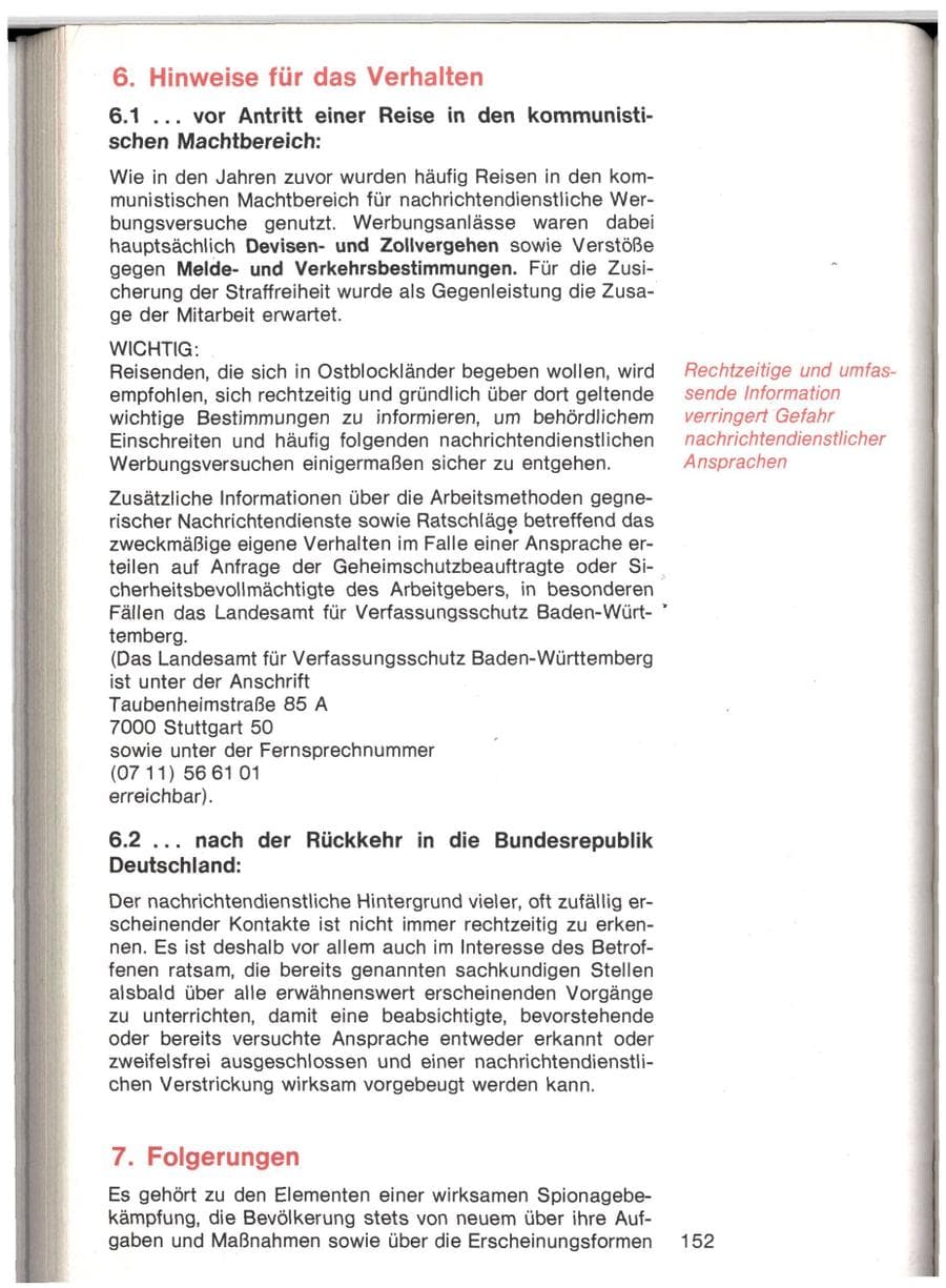 Seite 149 des Verfassungsschutzbericht 1982 Baden-Württemberg