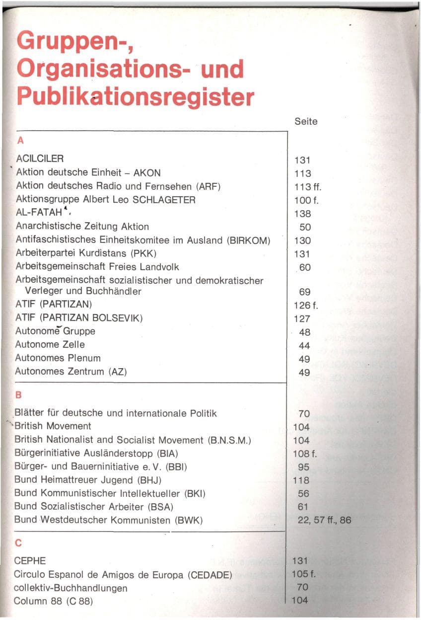 Seite 151 des Verfassungsschutzbericht 1982 Baden-Württemberg