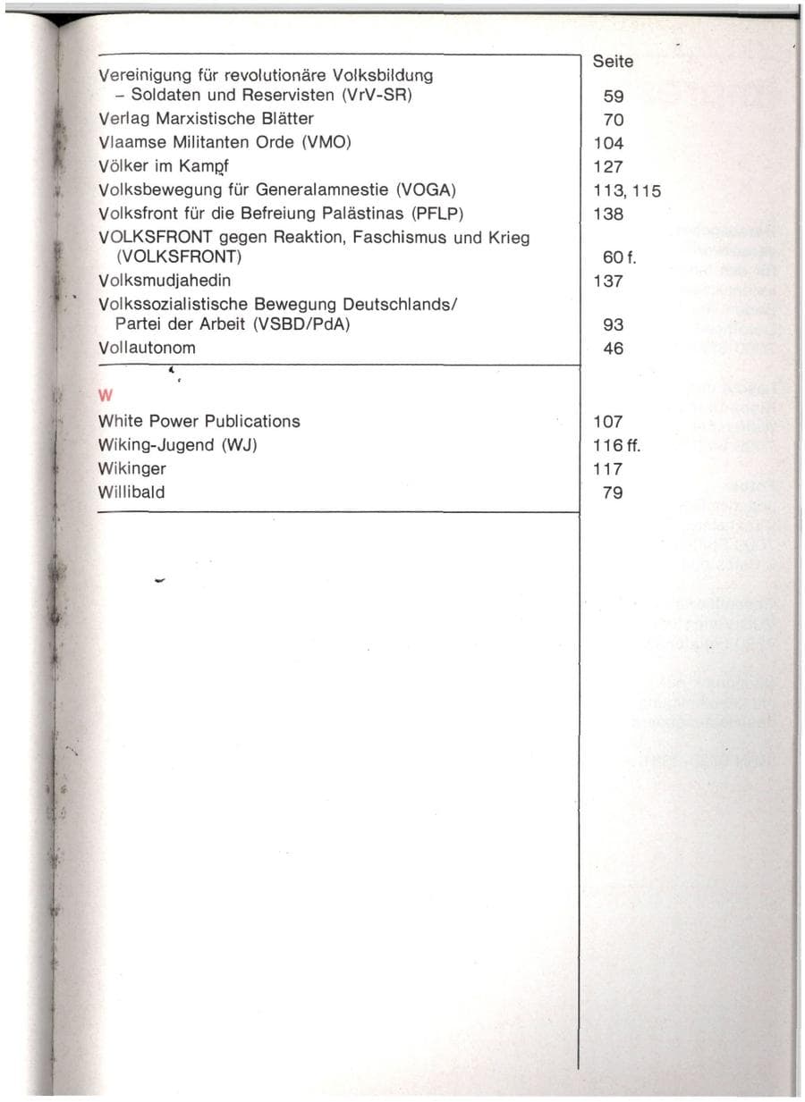 Seite 157 des Verfassungsschutzbericht 1982 Baden-Württemberg