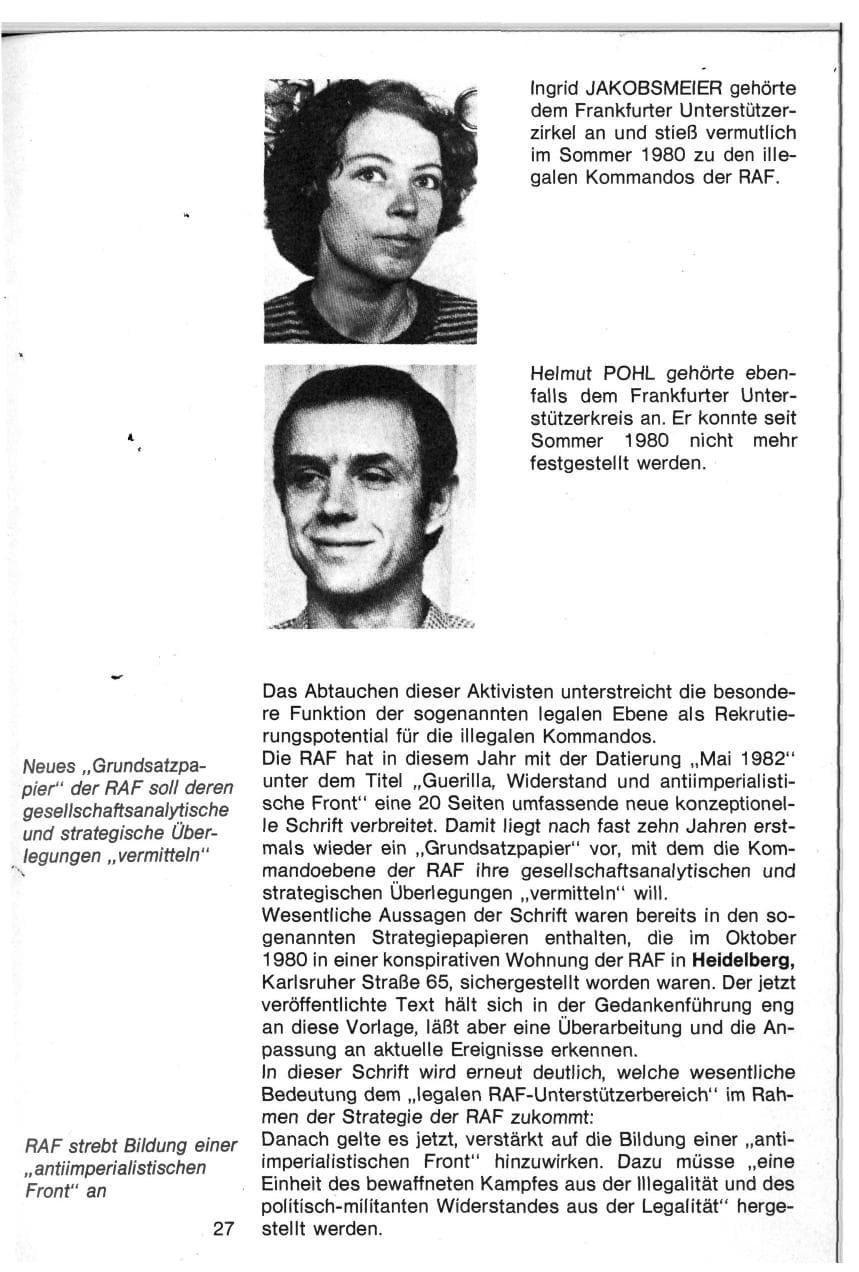 Seite 24 des Verfassungsschutzbericht 1982 Baden-Württemberg