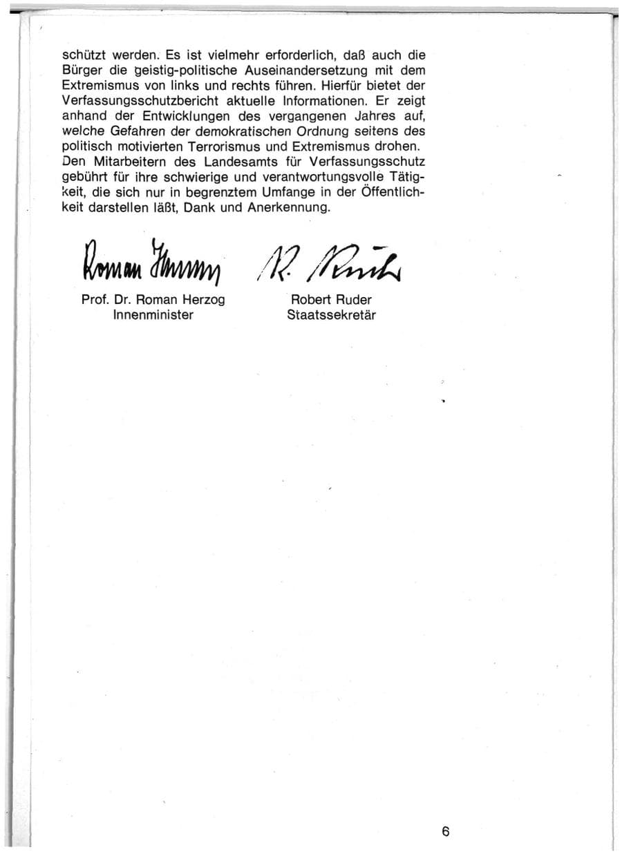 Seite 4 des Verfassungsschutzbericht 1982 Baden-Württemberg