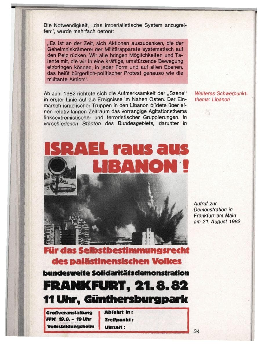 Seite 31 des Verfassungsschutzbericht 1982 Baden-Württemberg