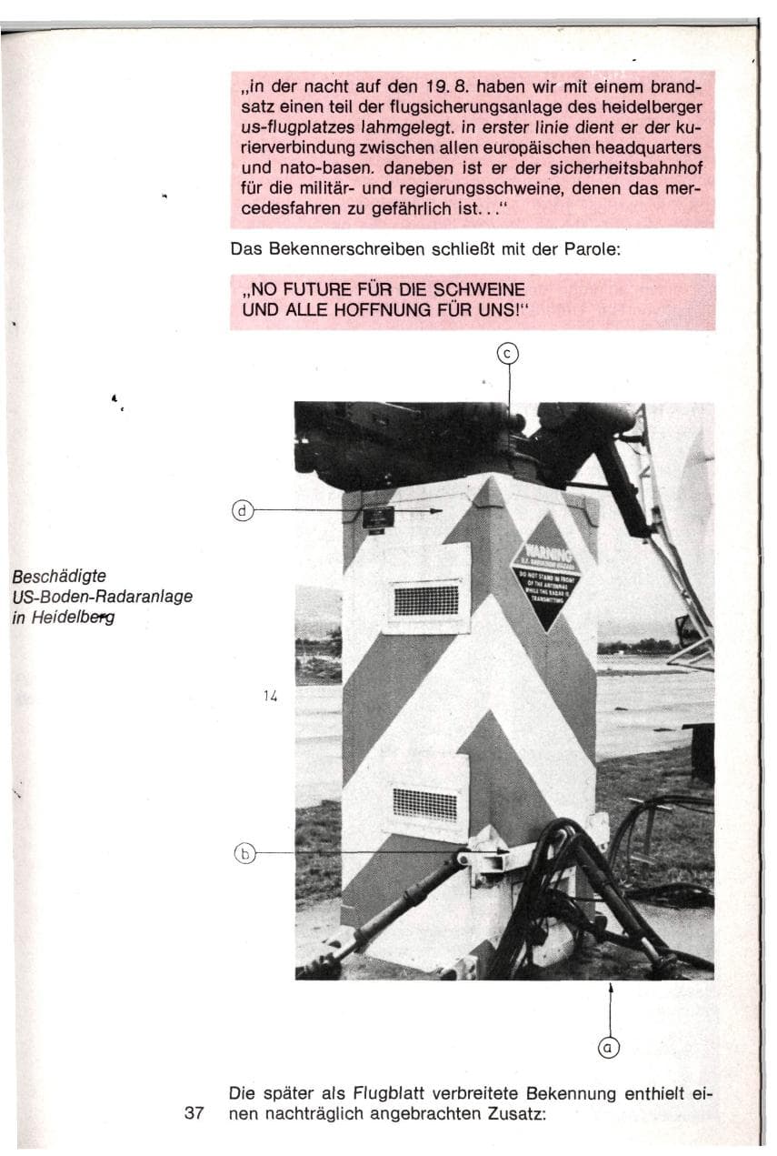 Seite 34 des Verfassungsschutzbericht 1982 Baden-Württemberg