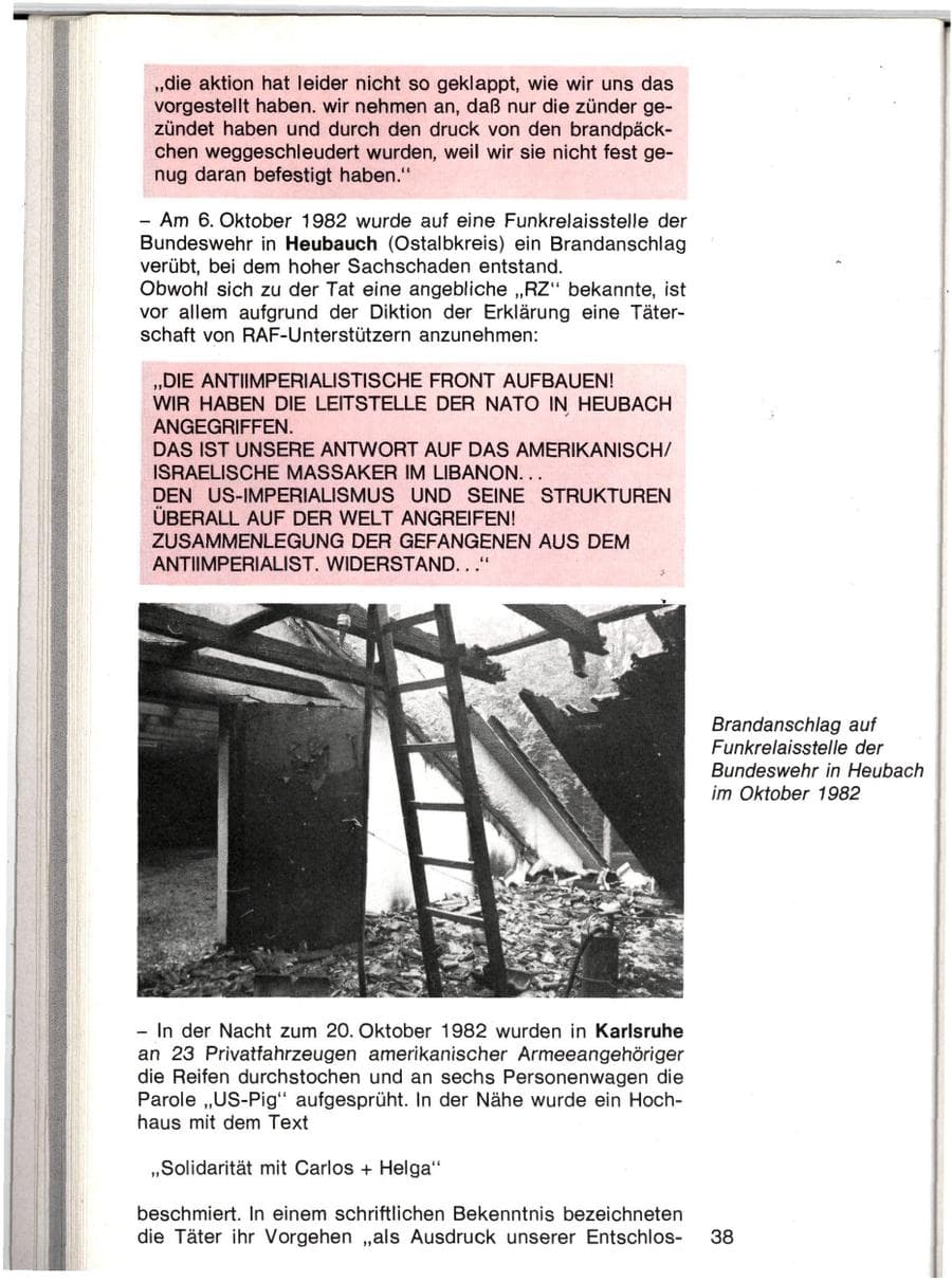 Seite 35 des Verfassungsschutzbericht 1982 Baden-Württemberg