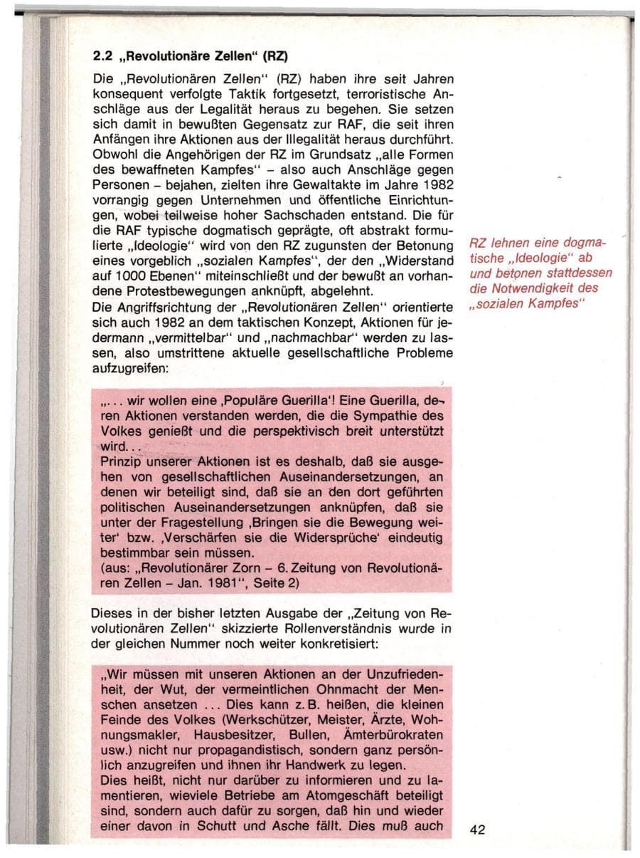 Seite 39 des Verfassungsschutzbericht 1982 Baden-Württemberg