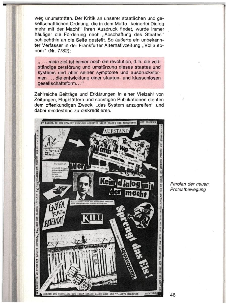 Seite 43 des Verfassungsschutzbericht 1982 Baden-Württemberg