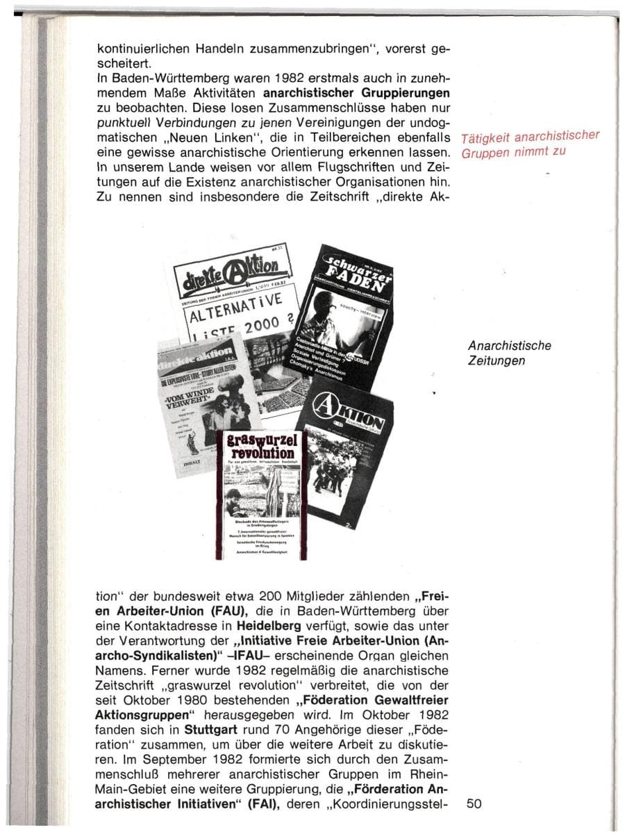 Seite 47 des Verfassungsschutzbericht 1982 Baden-Württemberg