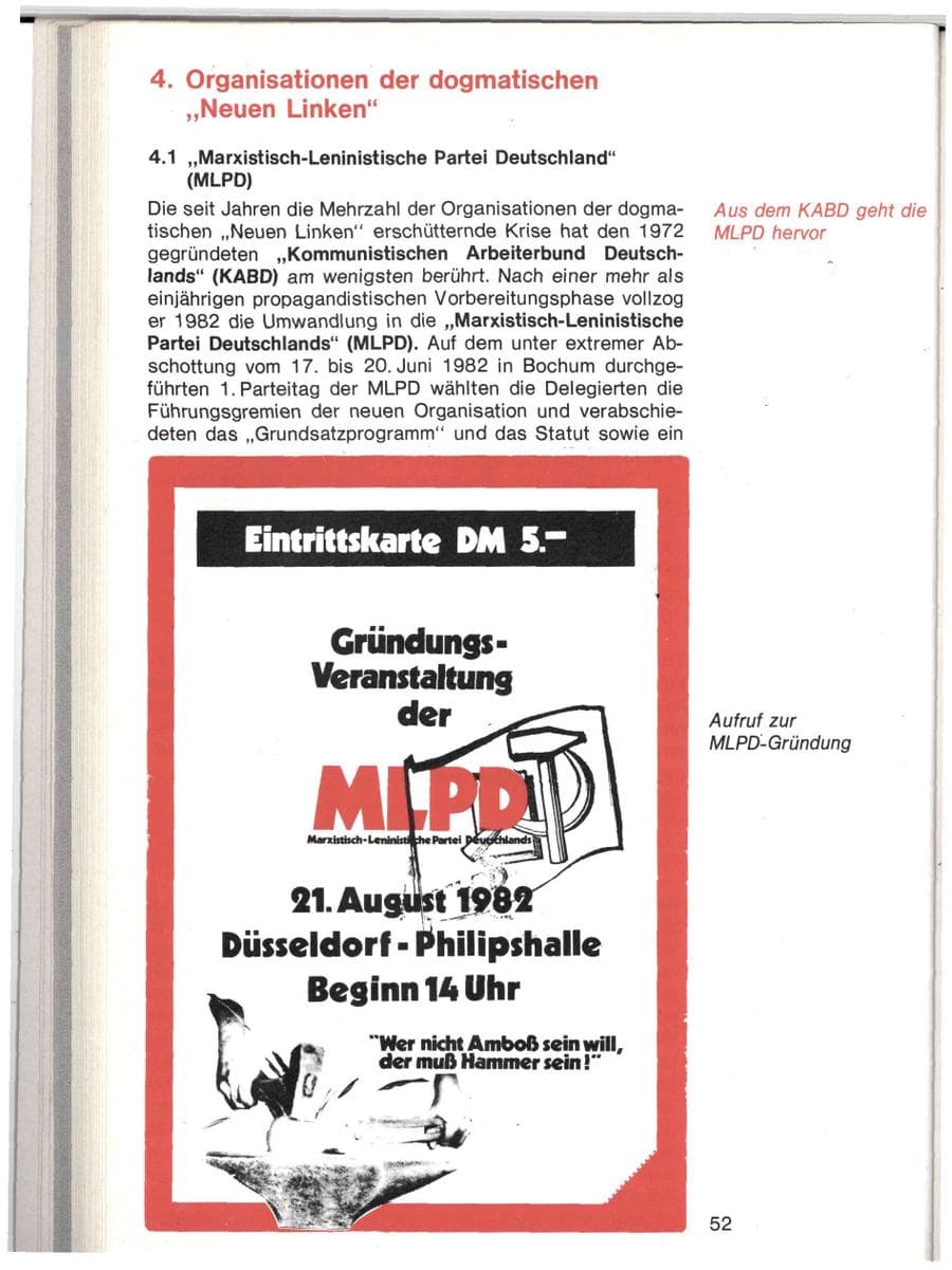 Seite 49 des Verfassungsschutzbericht 1982 Baden-Württemberg