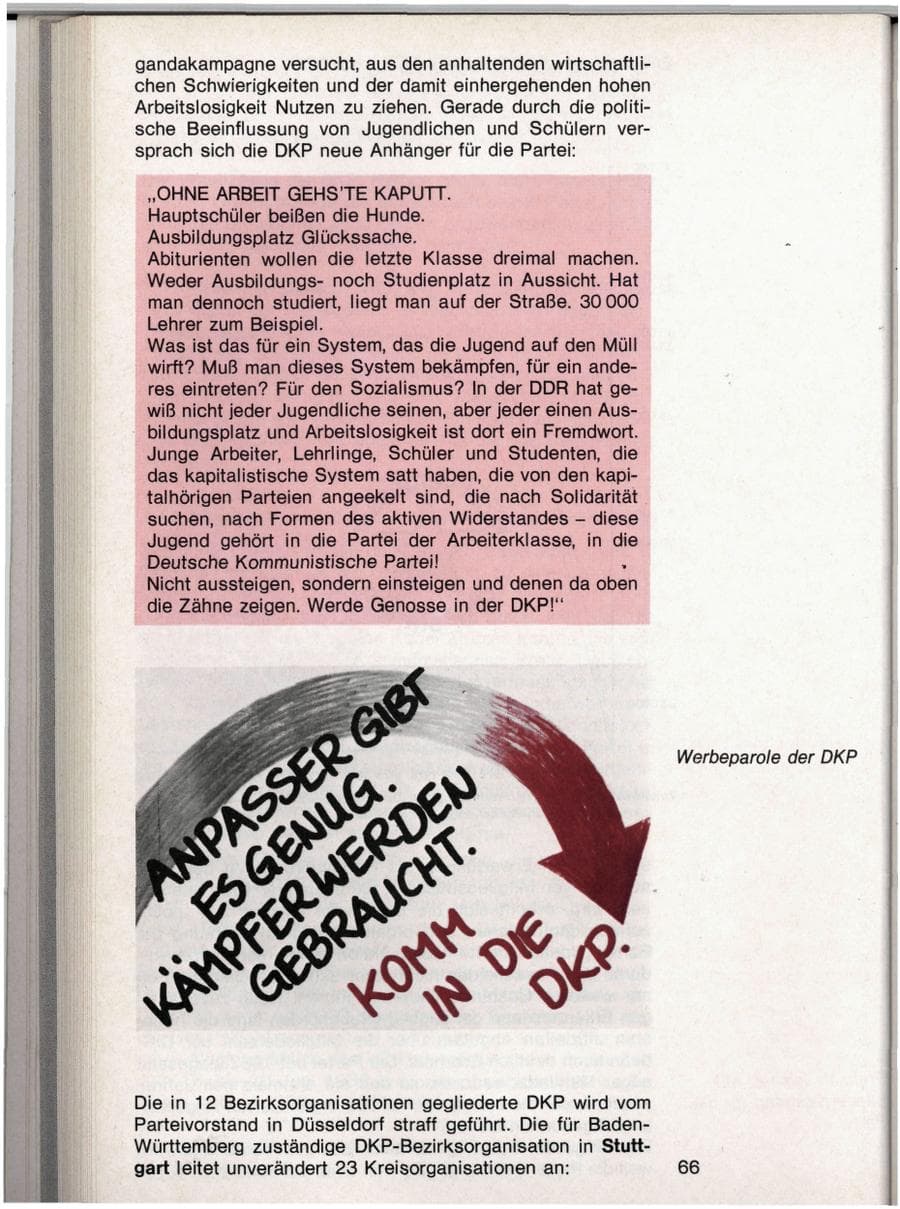 Seite 63 des Verfassungsschutzbericht 1982 Baden-Württemberg