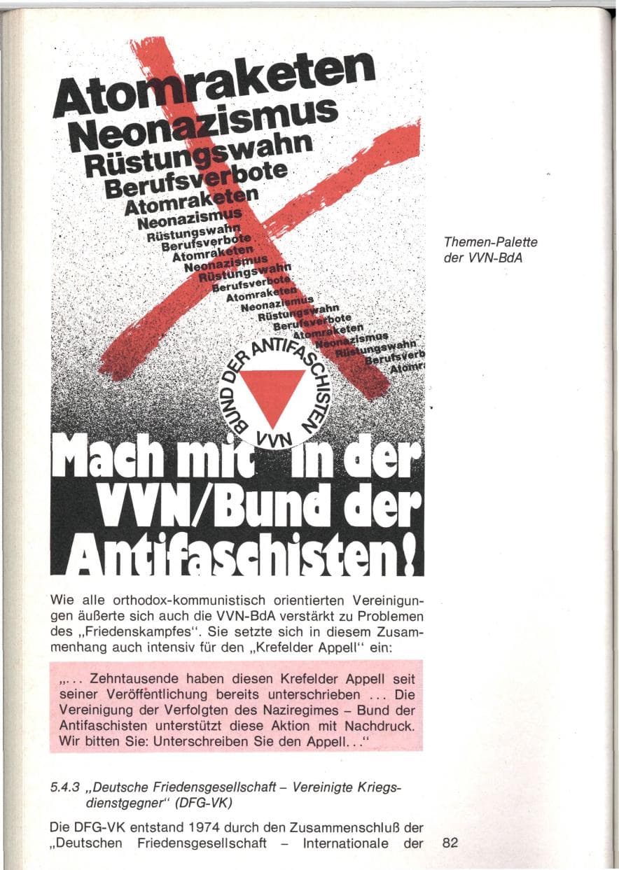 Seite 79 des Verfassungsschutzbericht 1982 Baden-Württemberg