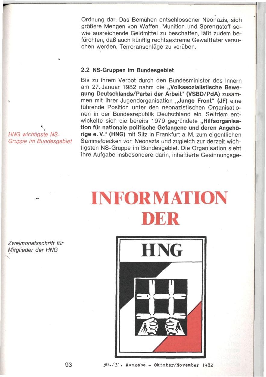 Seite 90 des Verfassungsschutzbericht 1982 Baden-Württemberg