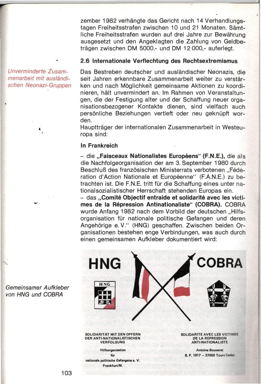 Seite 100 des Verfassungsschutzbericht 1982 Baden-Württemberg