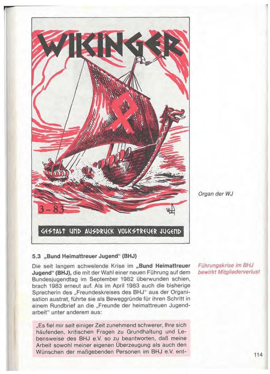 Seite 116 des Verfassungsschutzbericht 1983 Baden-Württemberg