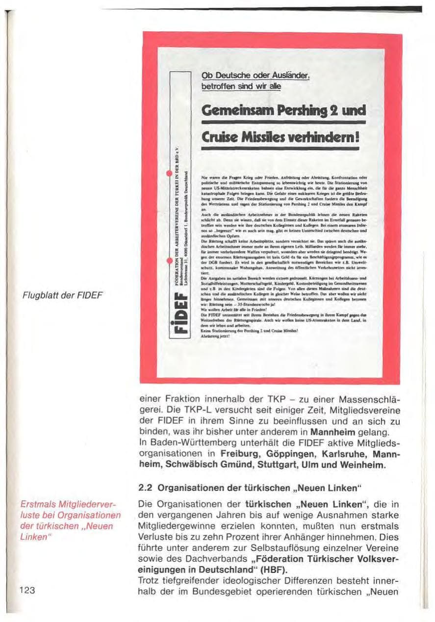 Seite 125 des Verfassungsschutzbericht 1983 Baden-Württemberg