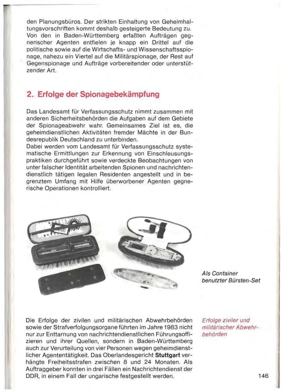 Seite 148 des Verfassungsschutzbericht 1983 Baden-Württemberg