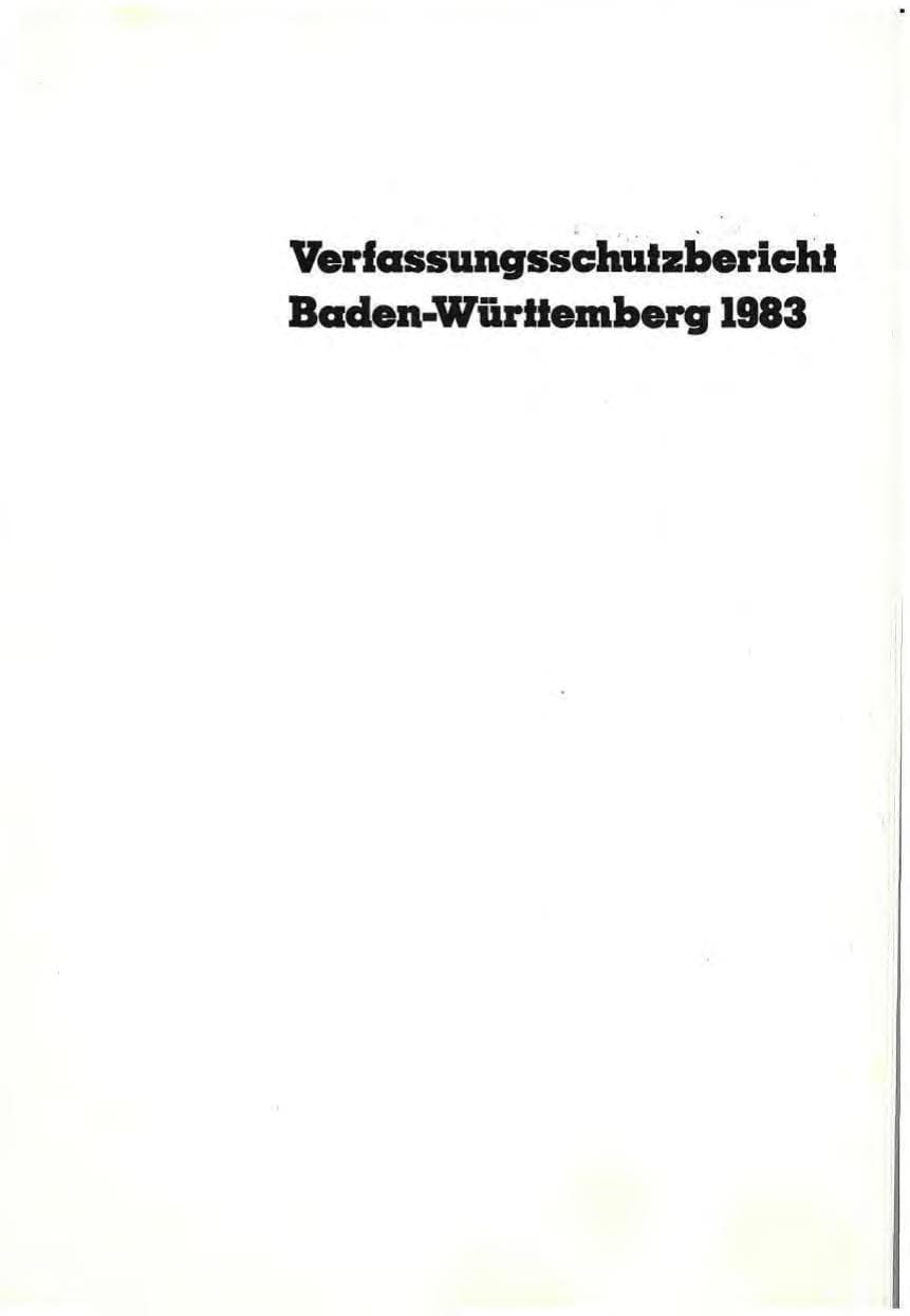 Seite 3 des Verfassungsschutzbericht 1983 Baden-Württemberg