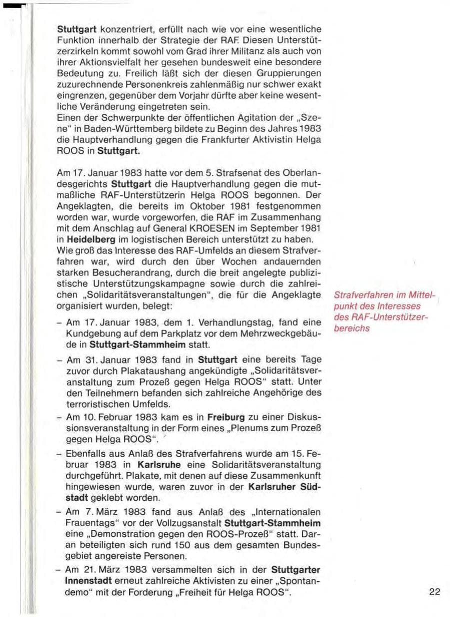 Seite 24 des Verfassungsschutzbericht 1983 Baden-Württemberg