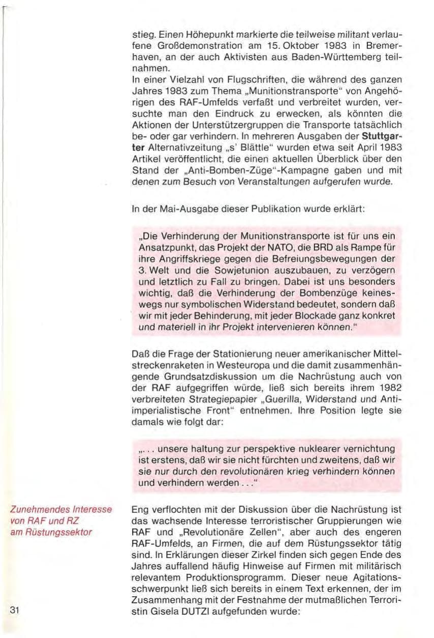 Seite 33 des Verfassungsschutzbericht 1983 Baden-Württemberg