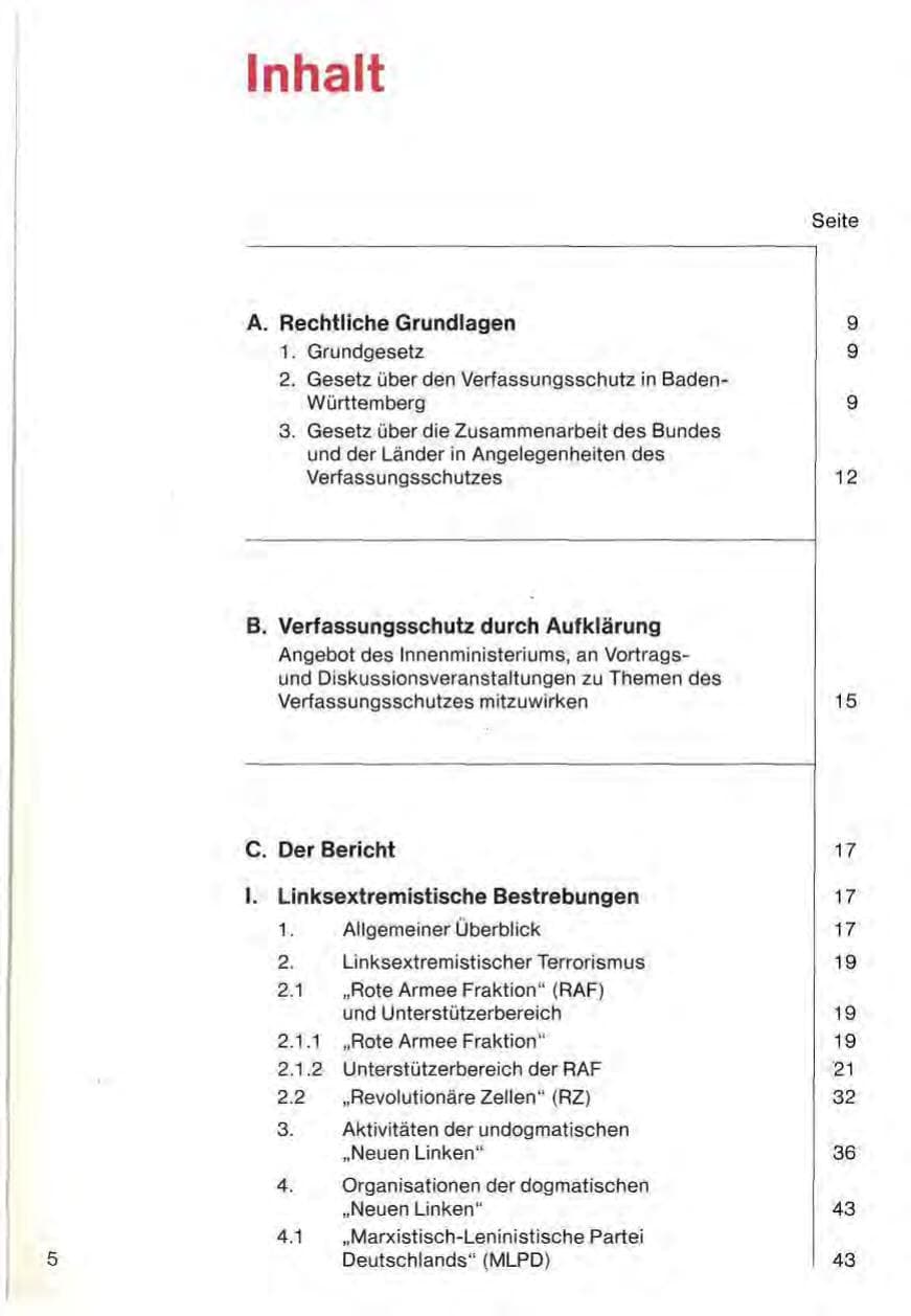 Seite 7 des Verfassungsschutzbericht 1983 Baden-Württemberg