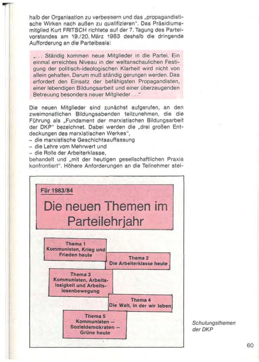 Seite 62 des Verfassungsschutzbericht 1983 Baden-Württemberg