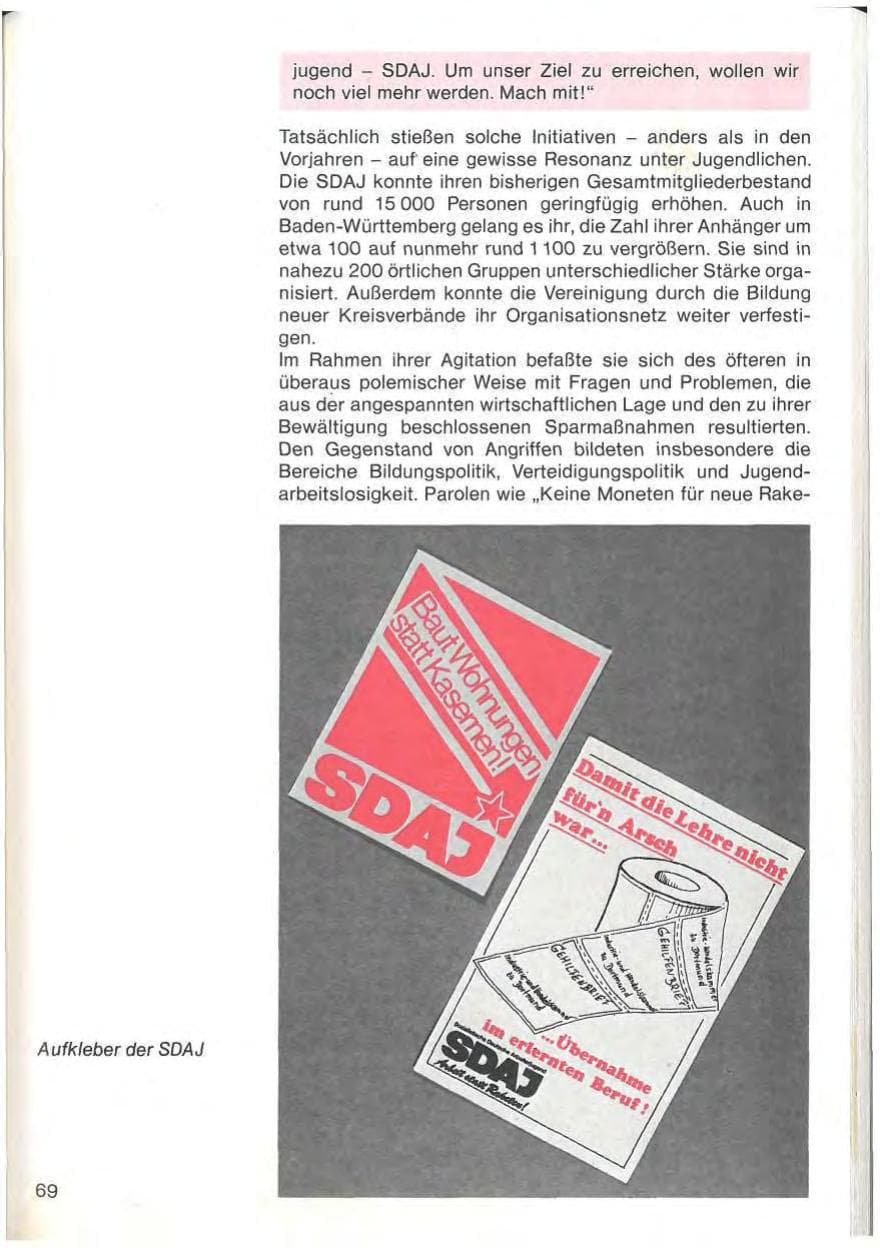 Seite 71 des Verfassungsschutzbericht 1983 Baden-Württemberg