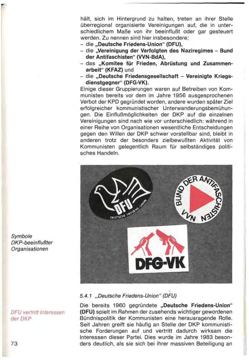 Seite 75 des Verfassungsschutzbericht 1983 Baden-Württemberg
