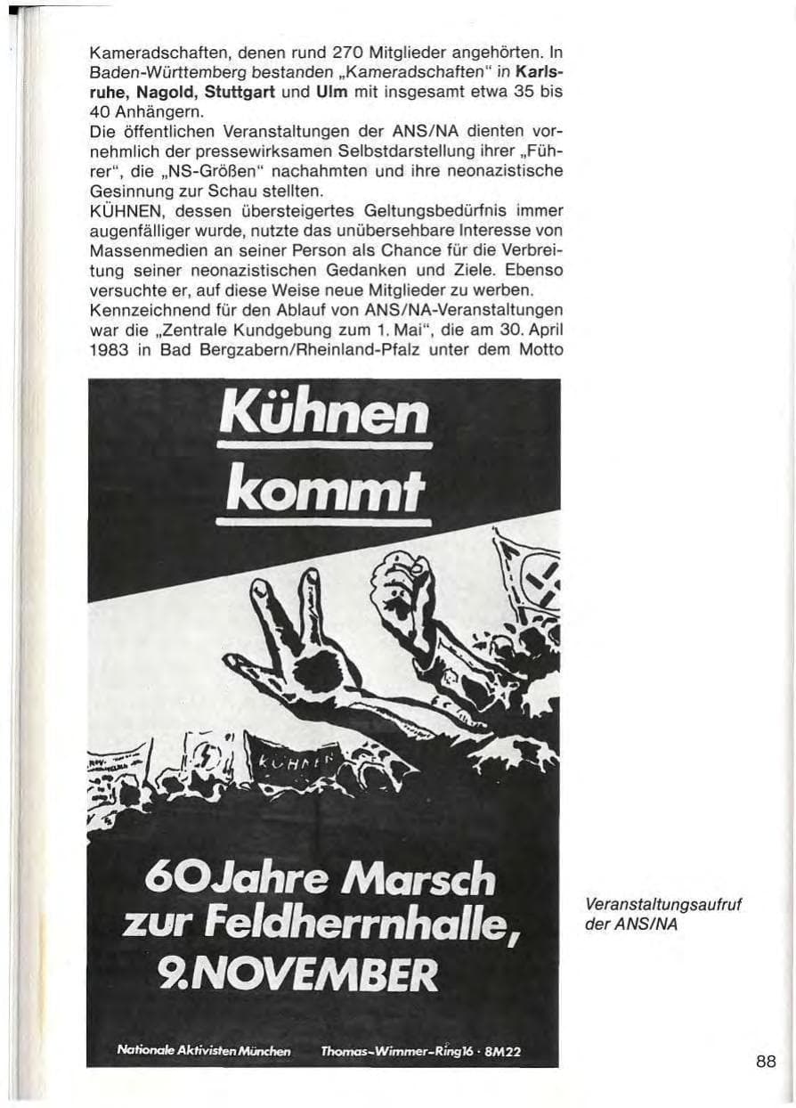 Seite 90 des Verfassungsschutzbericht 1983 Baden-Württemberg