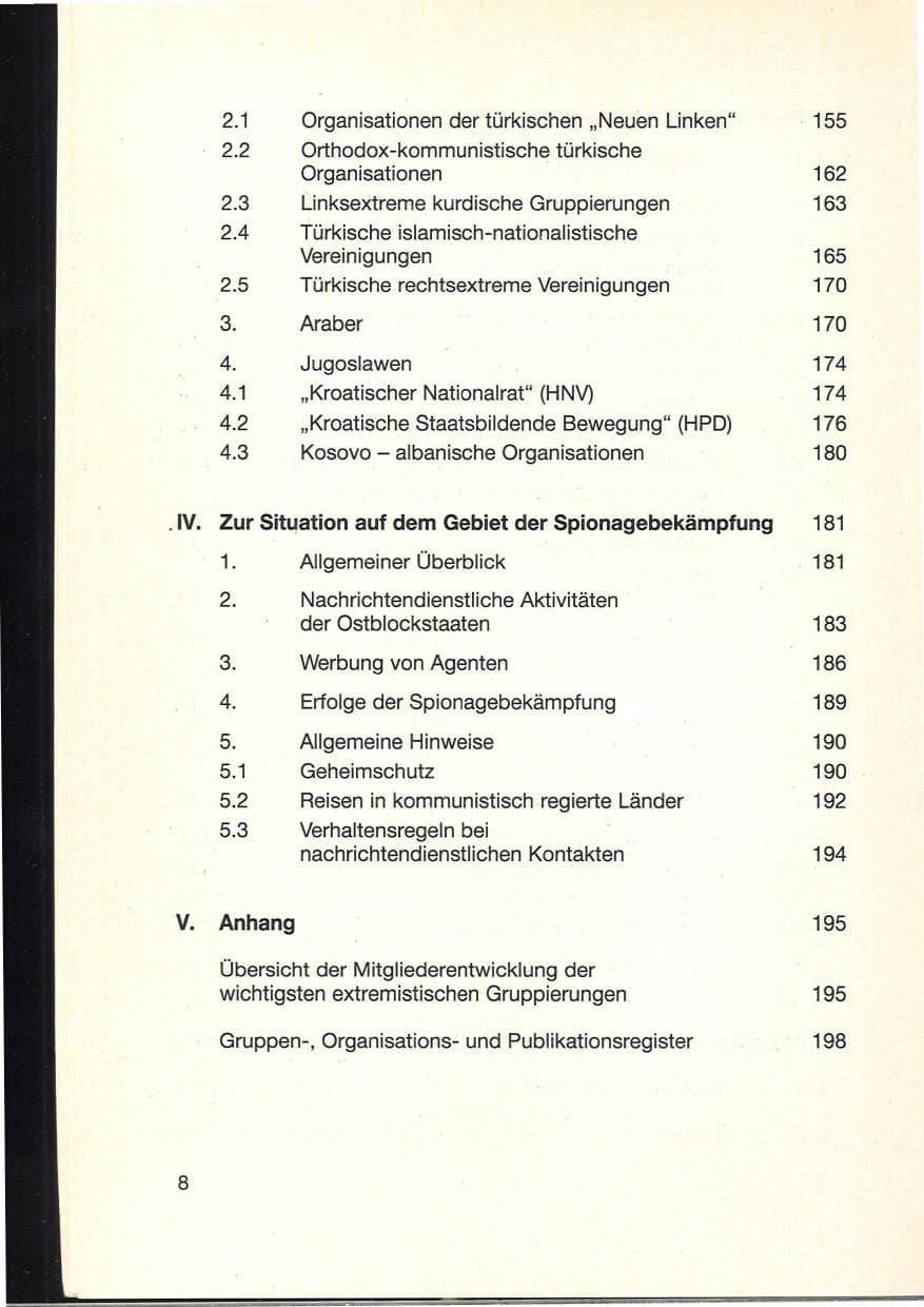Seite 12 des Verfassungsschutzbericht 1984 Baden-Württemberg