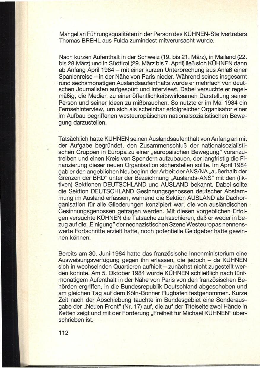 Seite 116 des Verfassungsschutzbericht 1984 Baden-Württemberg