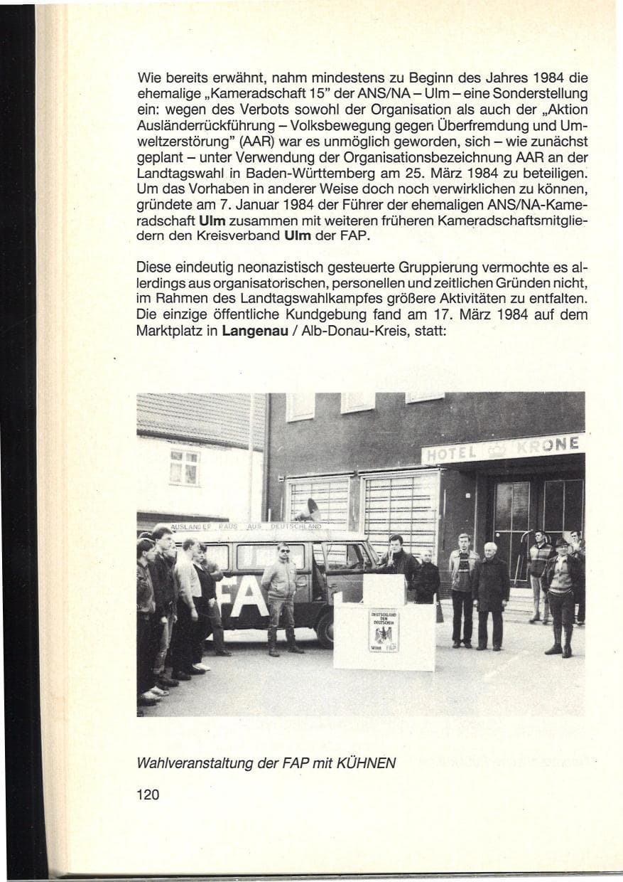 Seite 124 des Verfassungsschutzbericht 1984 Baden-Württemberg