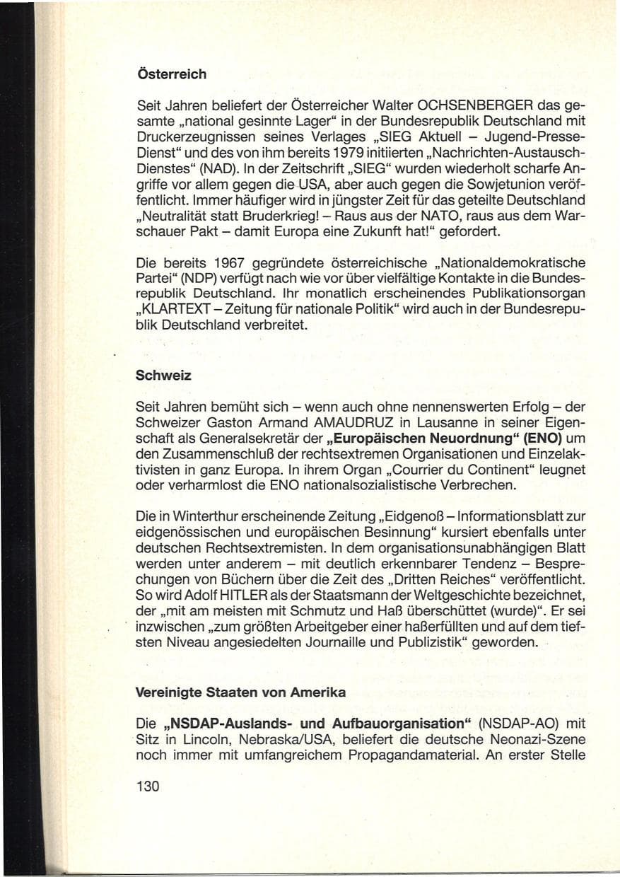 Seite 134 des Verfassungsschutzbericht 1984 Baden-Württemberg