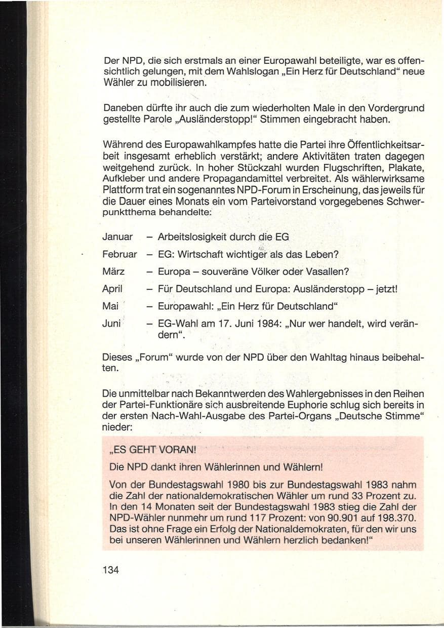 Seite 138 des Verfassungsschutzbericht 1984 Baden-Württemberg
