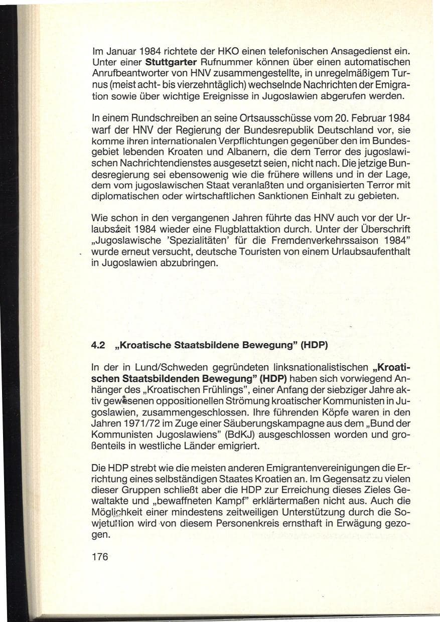 Seite 180 des Verfassungsschutzbericht 1984 Baden-Württemberg