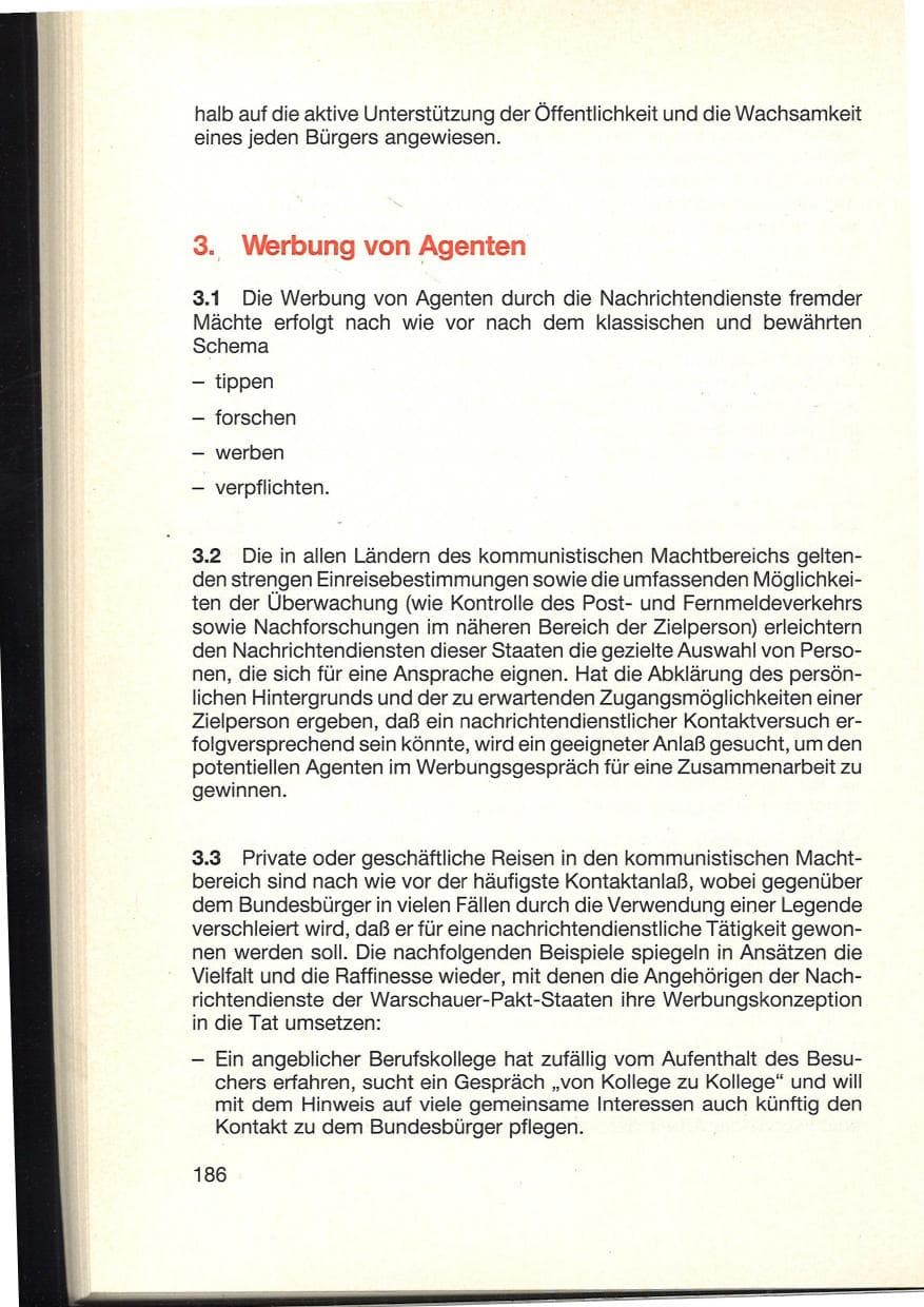 Seite 190 des Verfassungsschutzbericht 1984 Baden-Württemberg