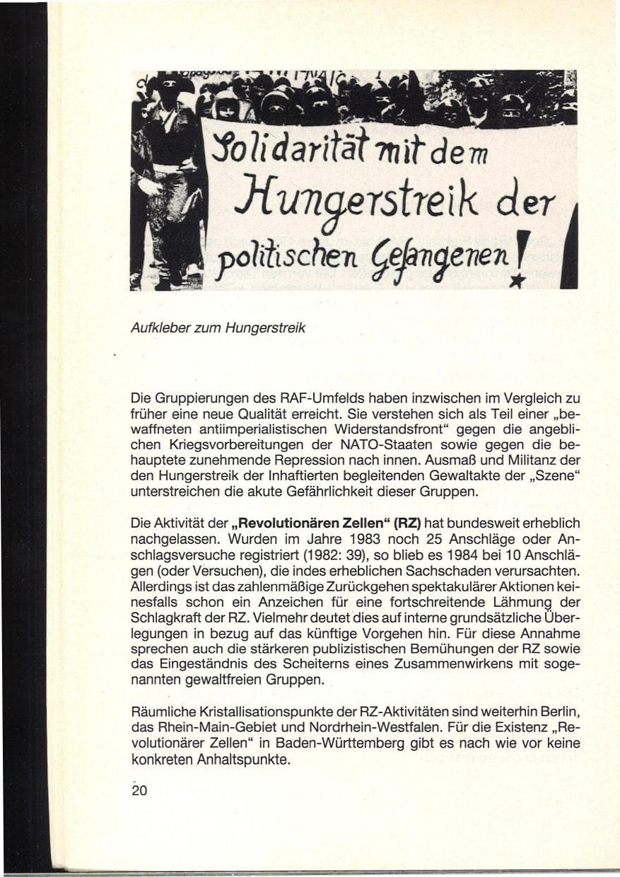 Seite 24 des Verfassungsschutzbericht 1984 Baden-Württemberg