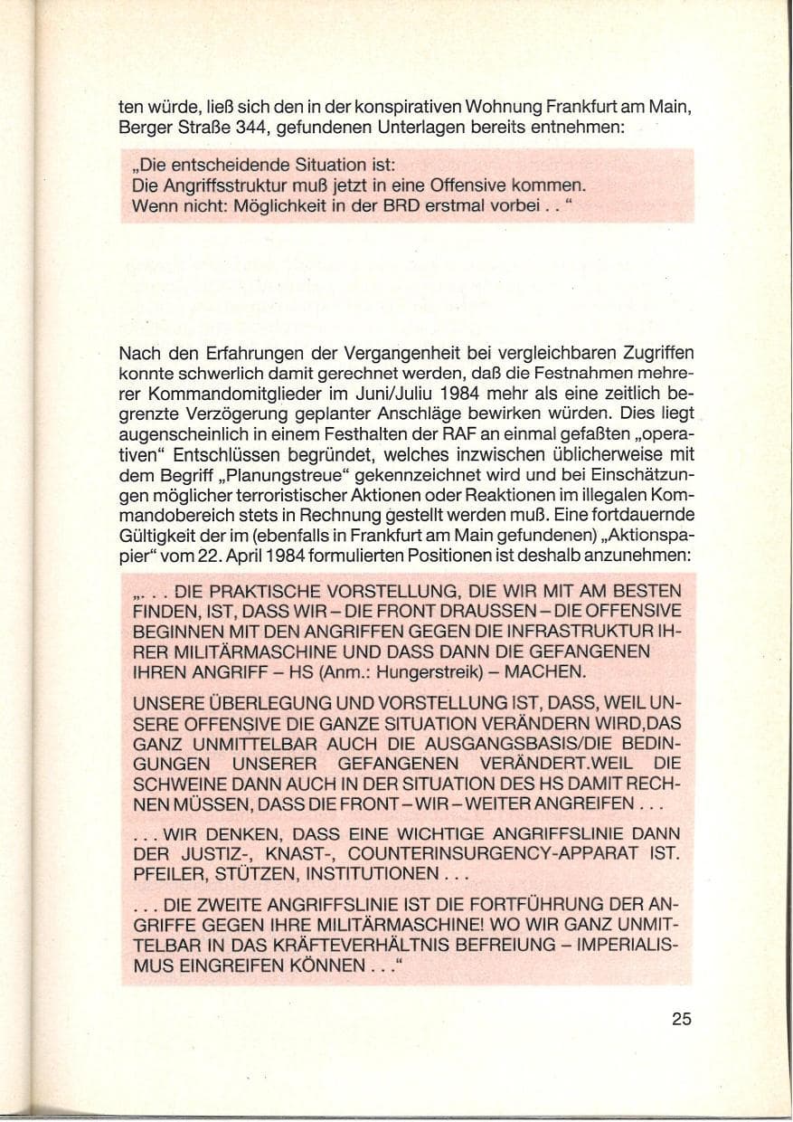 Seite 27 des Verfassungsschutzbericht 1984 Baden-Württemberg