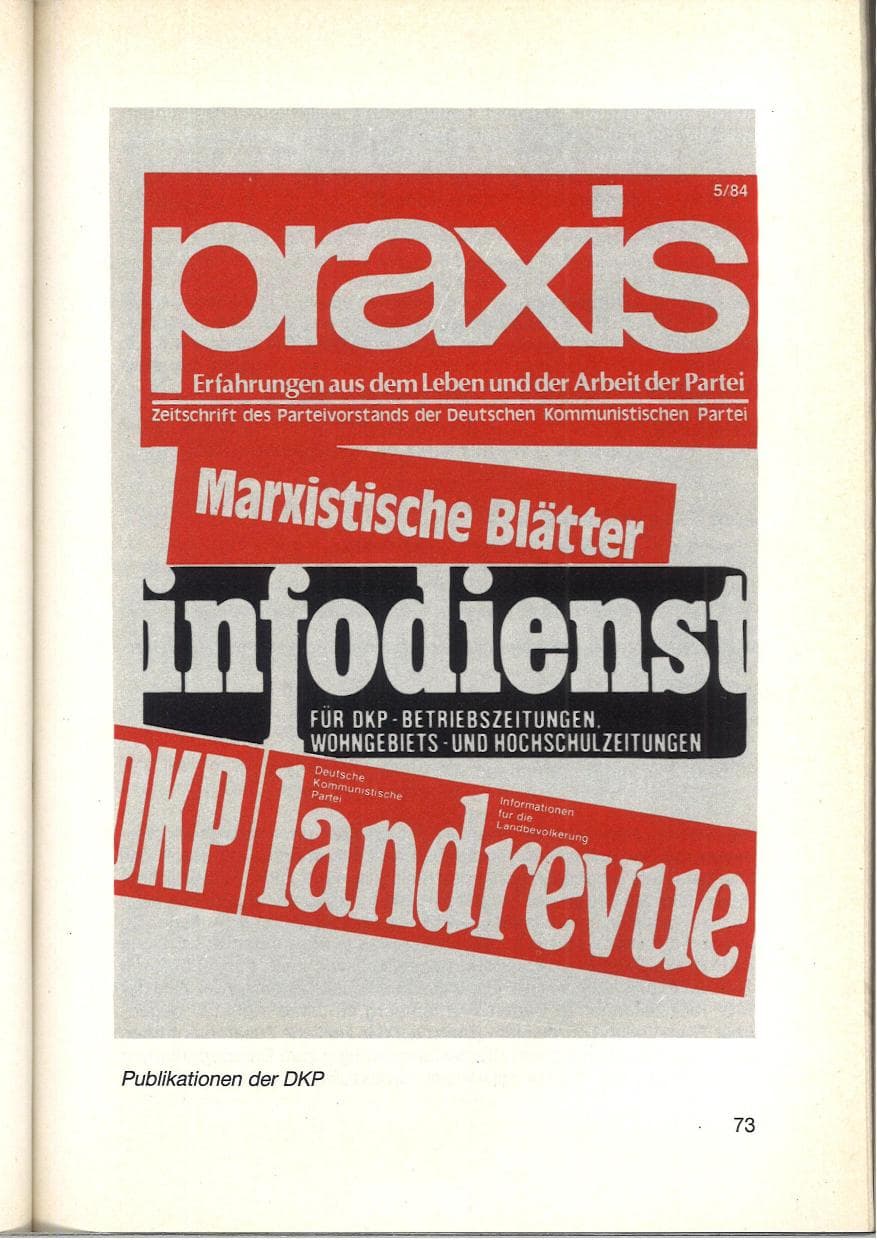 Seite 75 des Verfassungsschutzbericht 1984 Baden-Württemberg