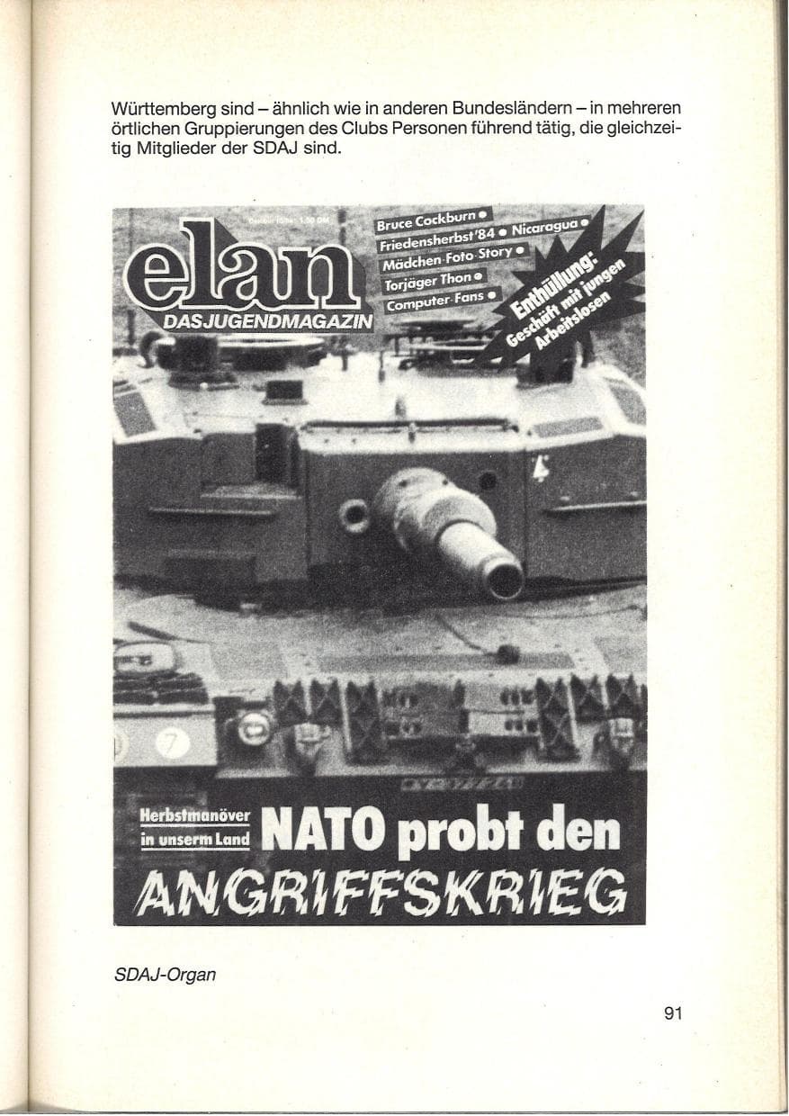 Seite 93 des Verfassungsschutzbericht 1984 Baden-Württemberg