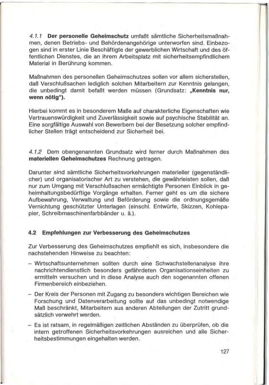 Seite 129 des Verfassungsschutzbericht 1985 Baden-Württemberg