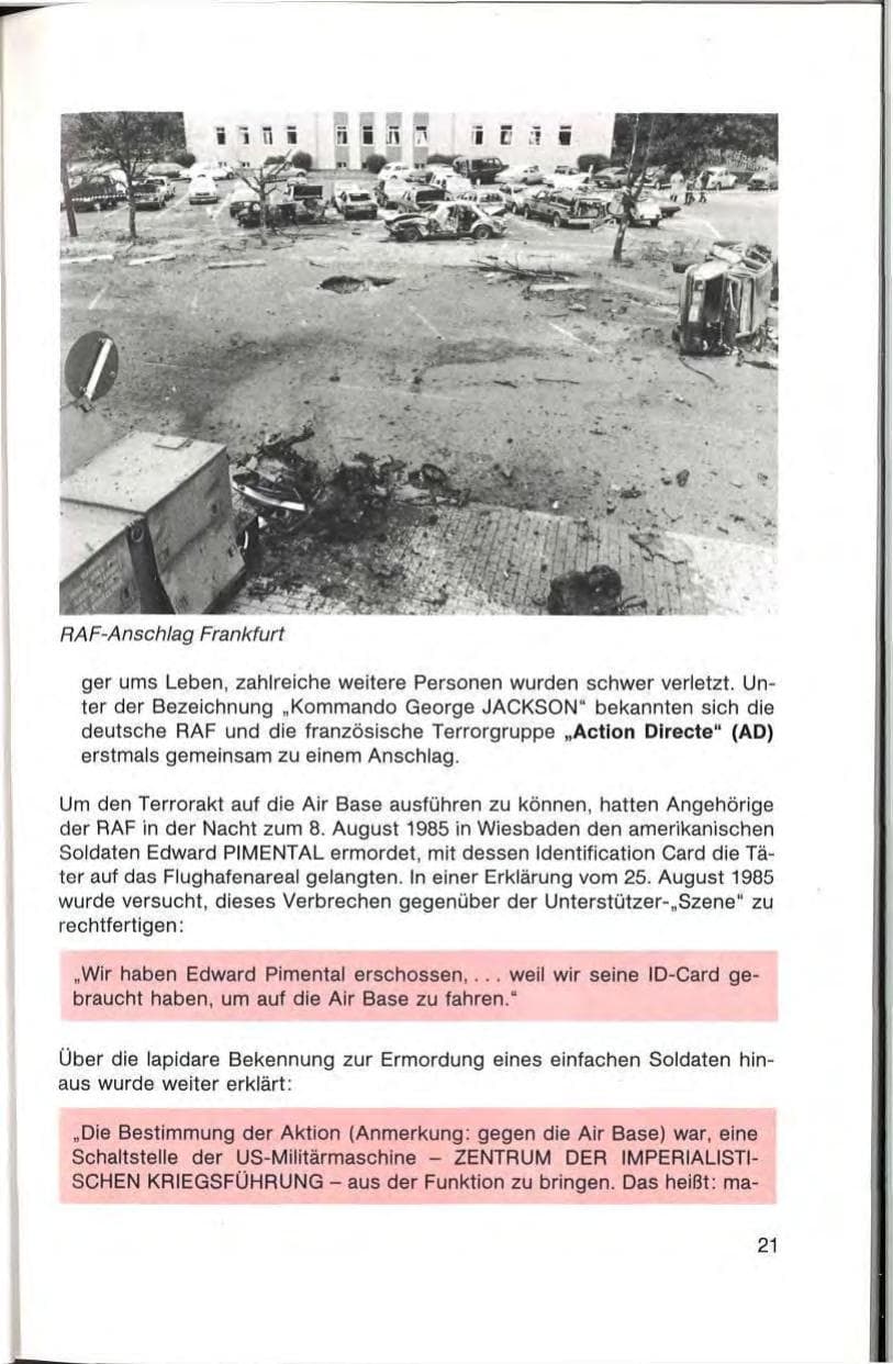 Seite 23 des Verfassungsschutzbericht 1985 Baden-Württemberg
