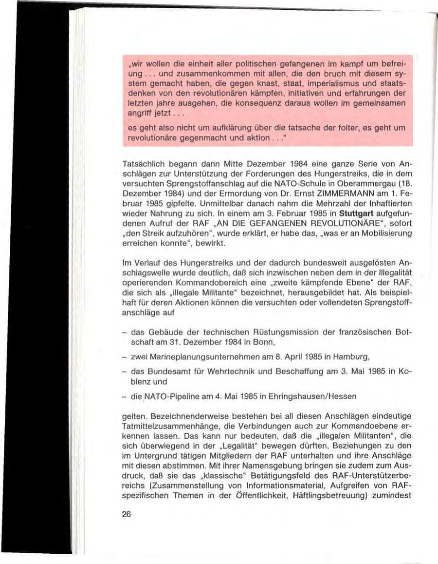 Seite 28 des Verfassungsschutzbericht 1985 Baden-Württemberg