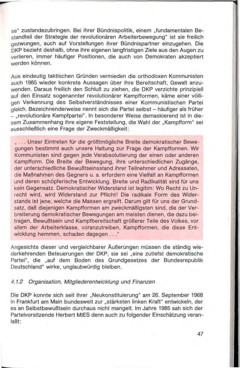 Seite 49 des Verfassungsschutzbericht 1985 Baden-Württemberg