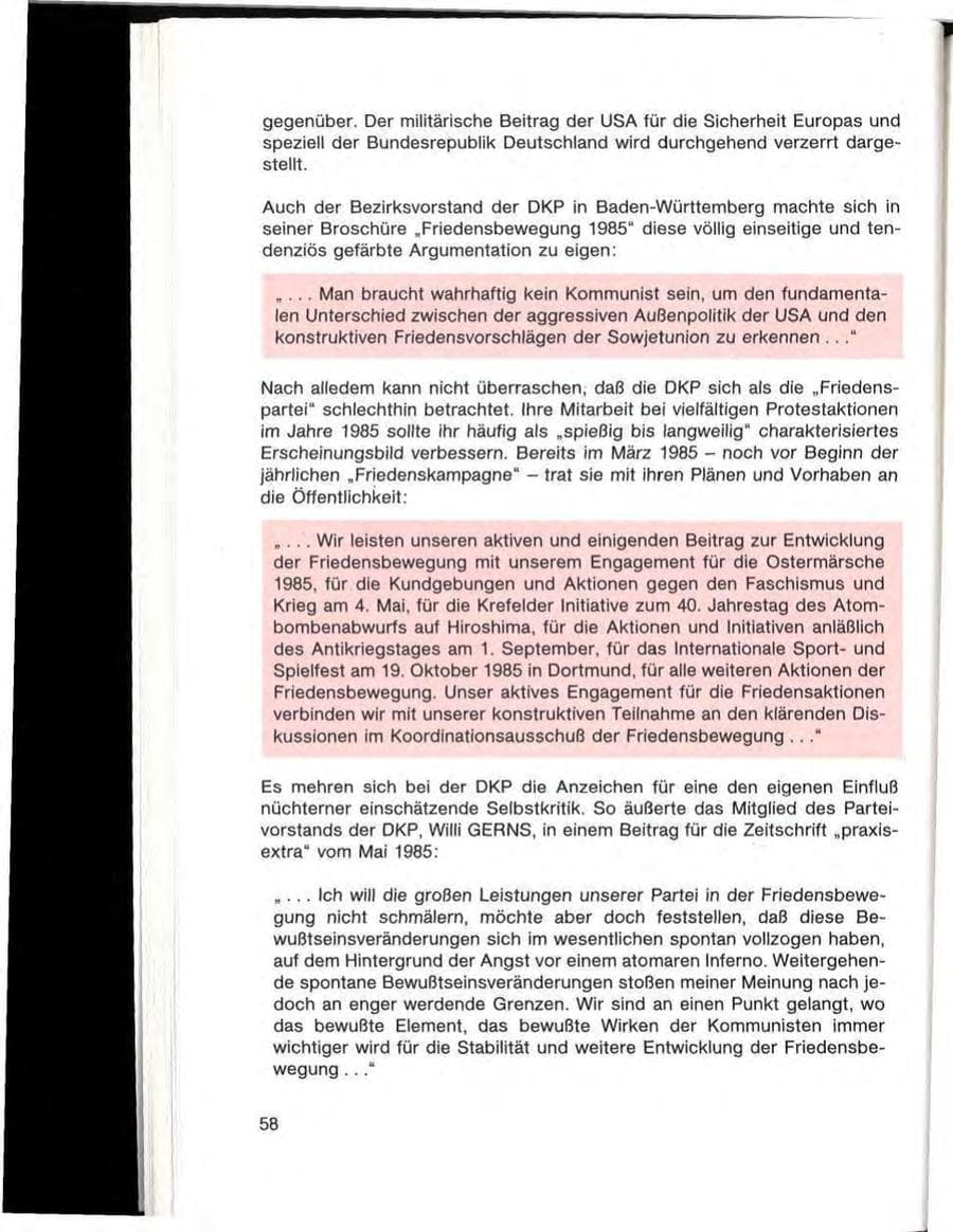 Seite 60 des Verfassungsschutzbericht 1985 Baden-Württemberg